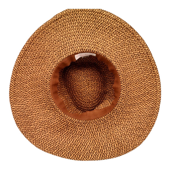 Four Buttons Spring Summer Floppy Woven Wide Brim Garden Sun Hat Beach Vacation - Picture 7 of 11